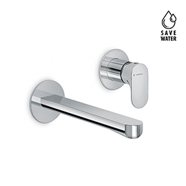 Basin group consisting of: single-lever wall mixer without pop-up waste set. 