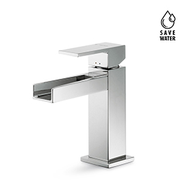 Single-lever basin mixer without pop-up waste set