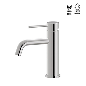Single lever basin mixer without pop up waste set. 