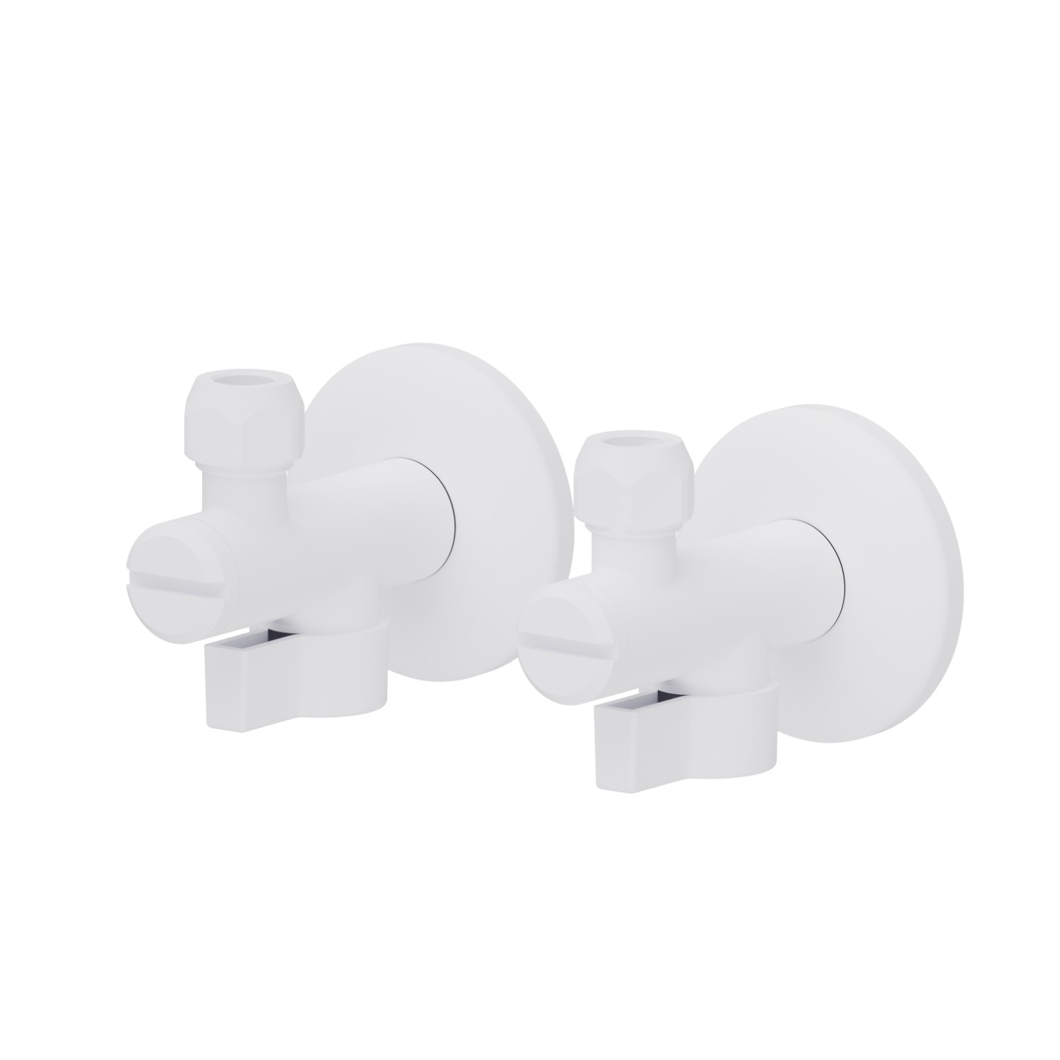 Ball valve with 1/2” filter - finish Matt White