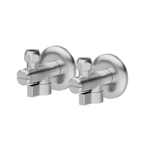 Ball valve with 1/2” filter - finish PVD Brushed steel