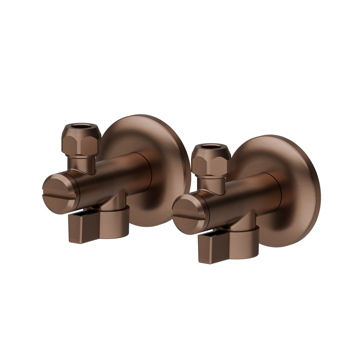 Ball valve with 1/2” filter - finish PVD Brushed Copper Bronze