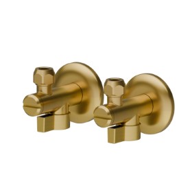 Ball valve with 1/2” filter - finish PVD Brushed Gold