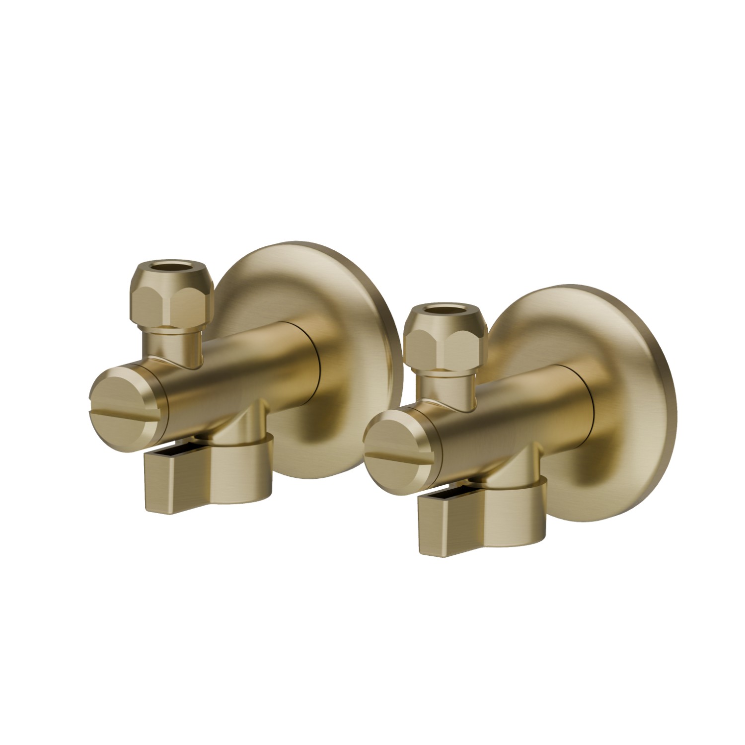 Ball valve with 1/2” filter - finish PVD Brushed Pale Gold