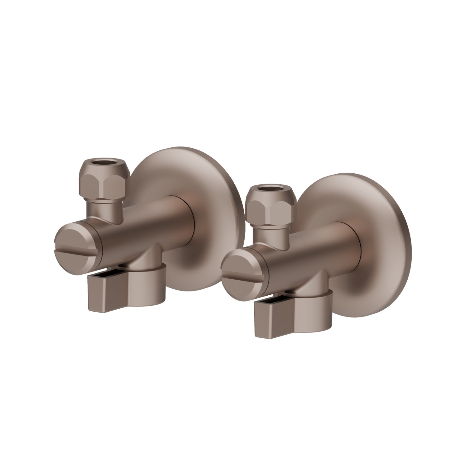 Ball valve with 1/2” filter - finish Copper Glossy