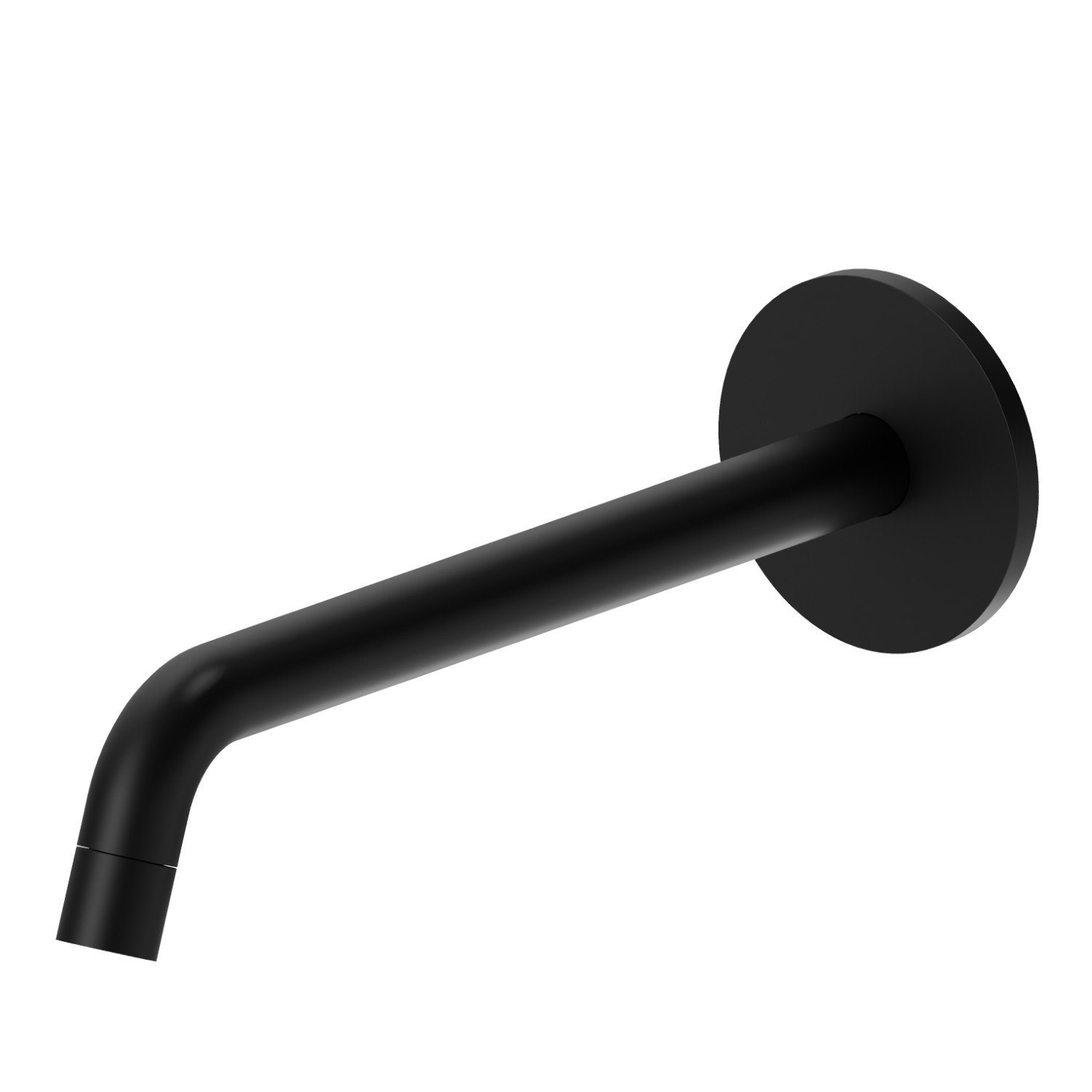 Bec mural pour lavabo avec connexion 1/2“ - finition Matt Black