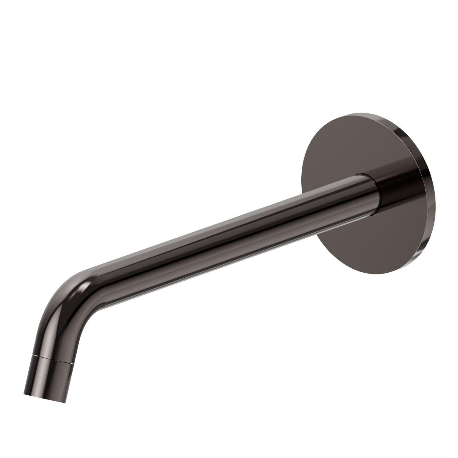 Bec mural pour lavabo avec connexion 1/2“ - finition PVD Gun Metal