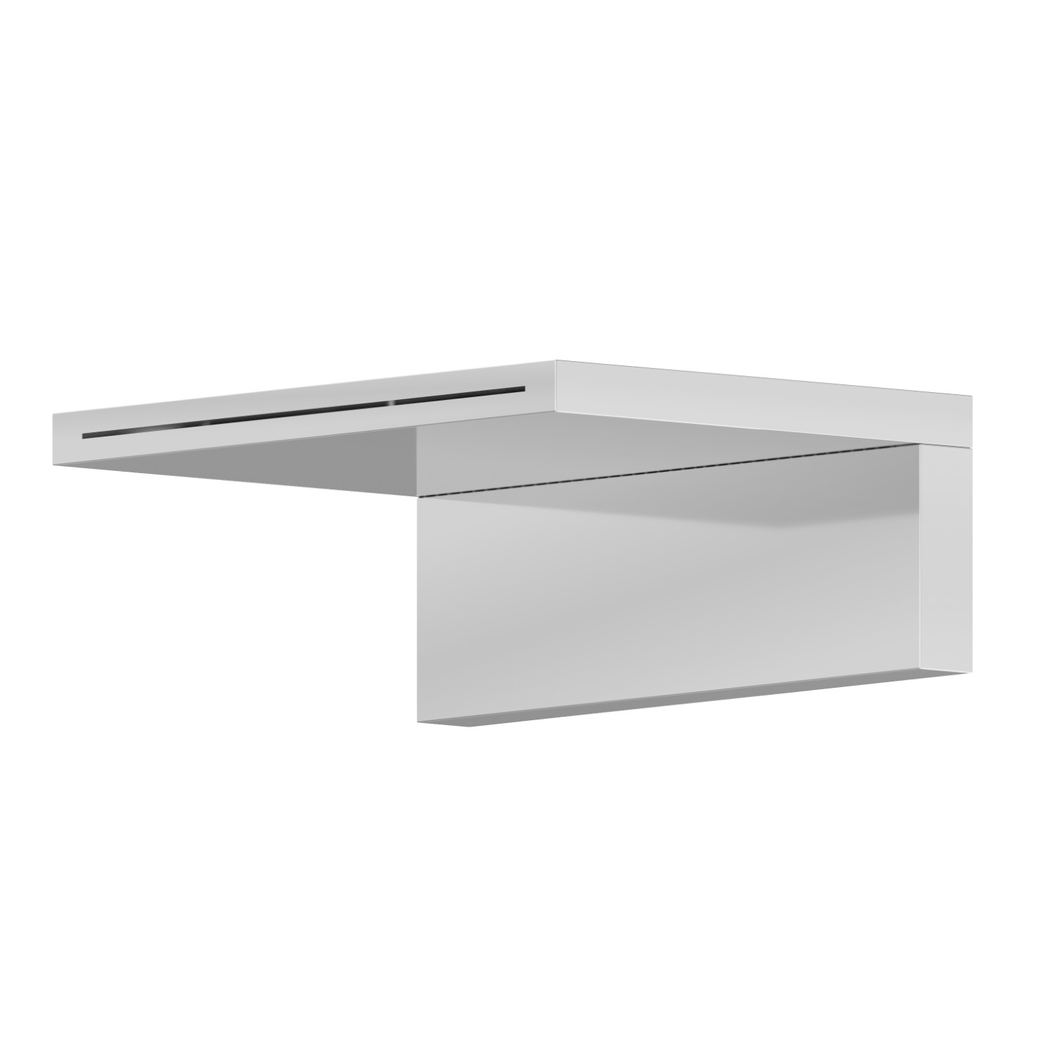 Bocca a parete in ottone con getto a cascata. - finitura Cromo