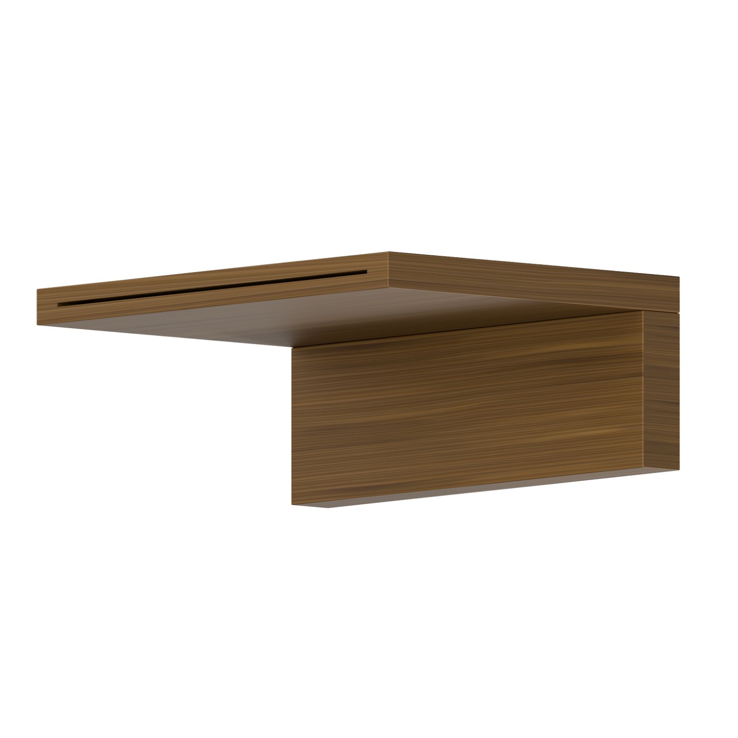Bocca a parete in ottone con getto a cascata. - finitura Groove Bronze