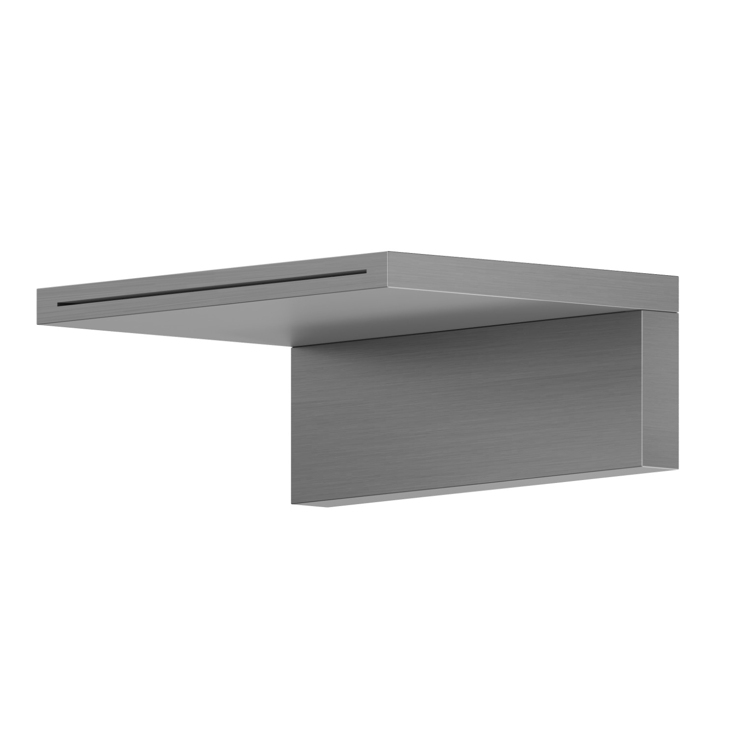 Brass waterfall spout - finish PVD Brushed Gun Metal
