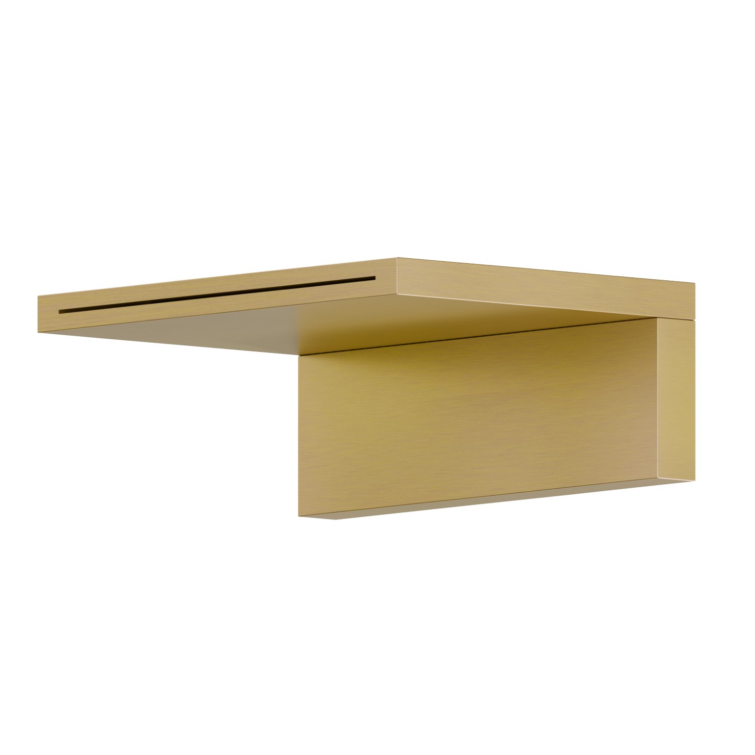 Bocca a parete in ottone con getto a cascata. - finitura PVD Brushed Gold