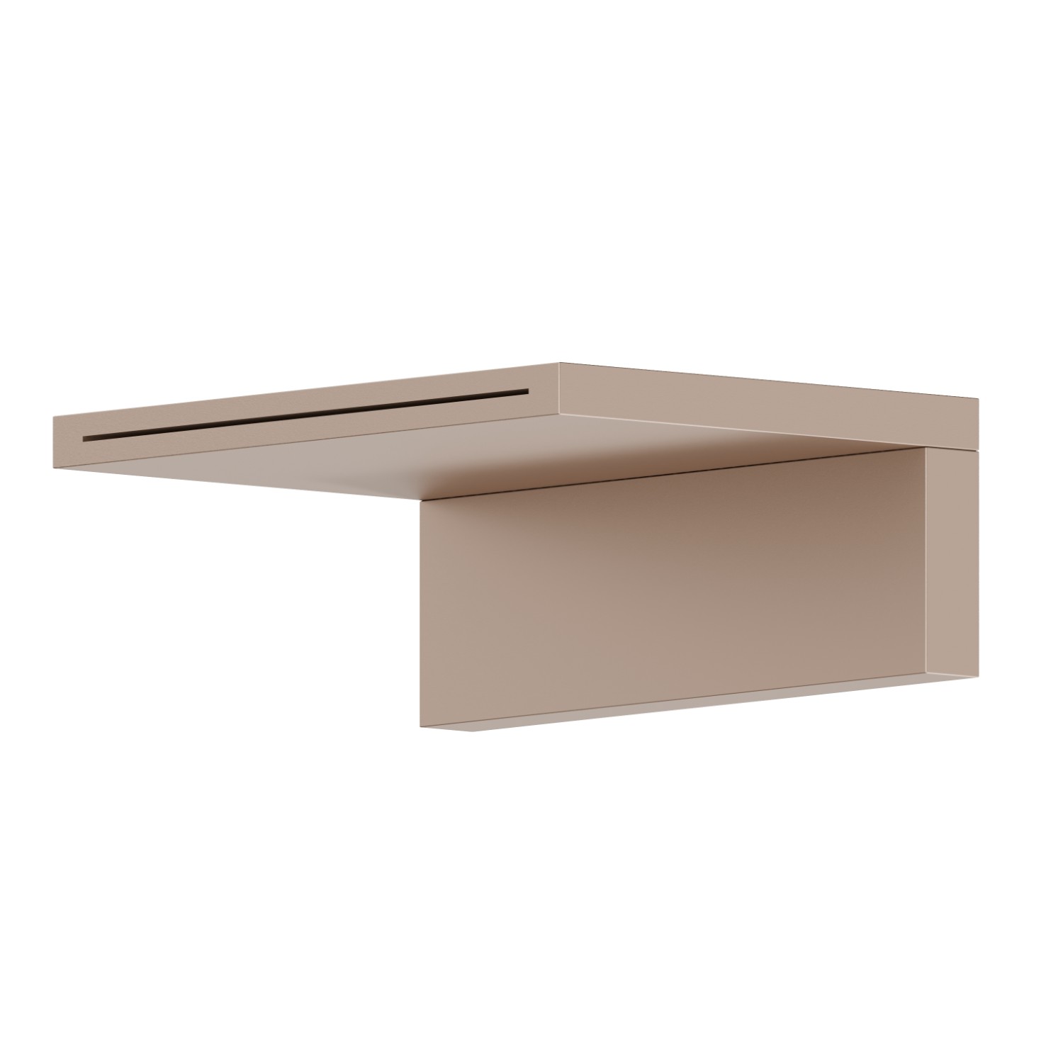 Wandmontierter Wasserauslauf aus Messing mit Wasserfallstrahl - oberfläche Copper Satin