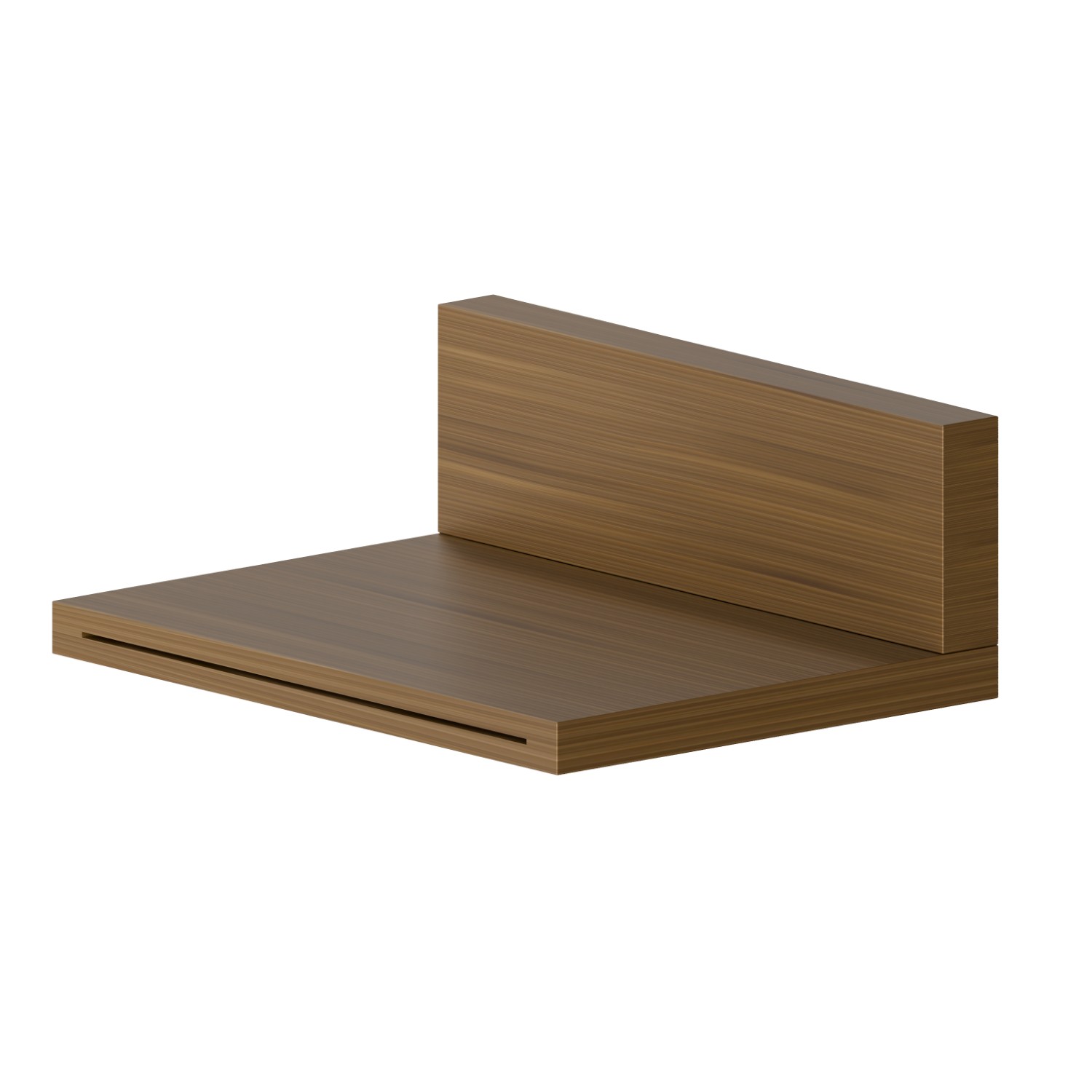 Bocca a parete in ottone con getto a cascata. - finitura Groove Bronze