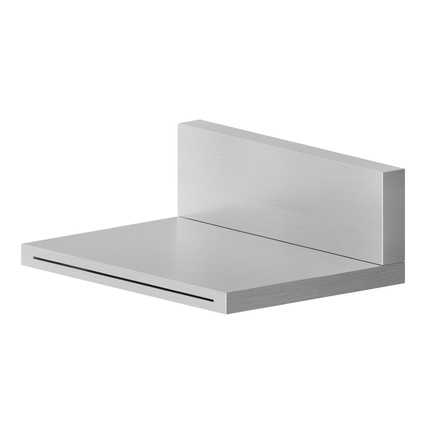Brass waterfall spout - finish PVD Brushed steel