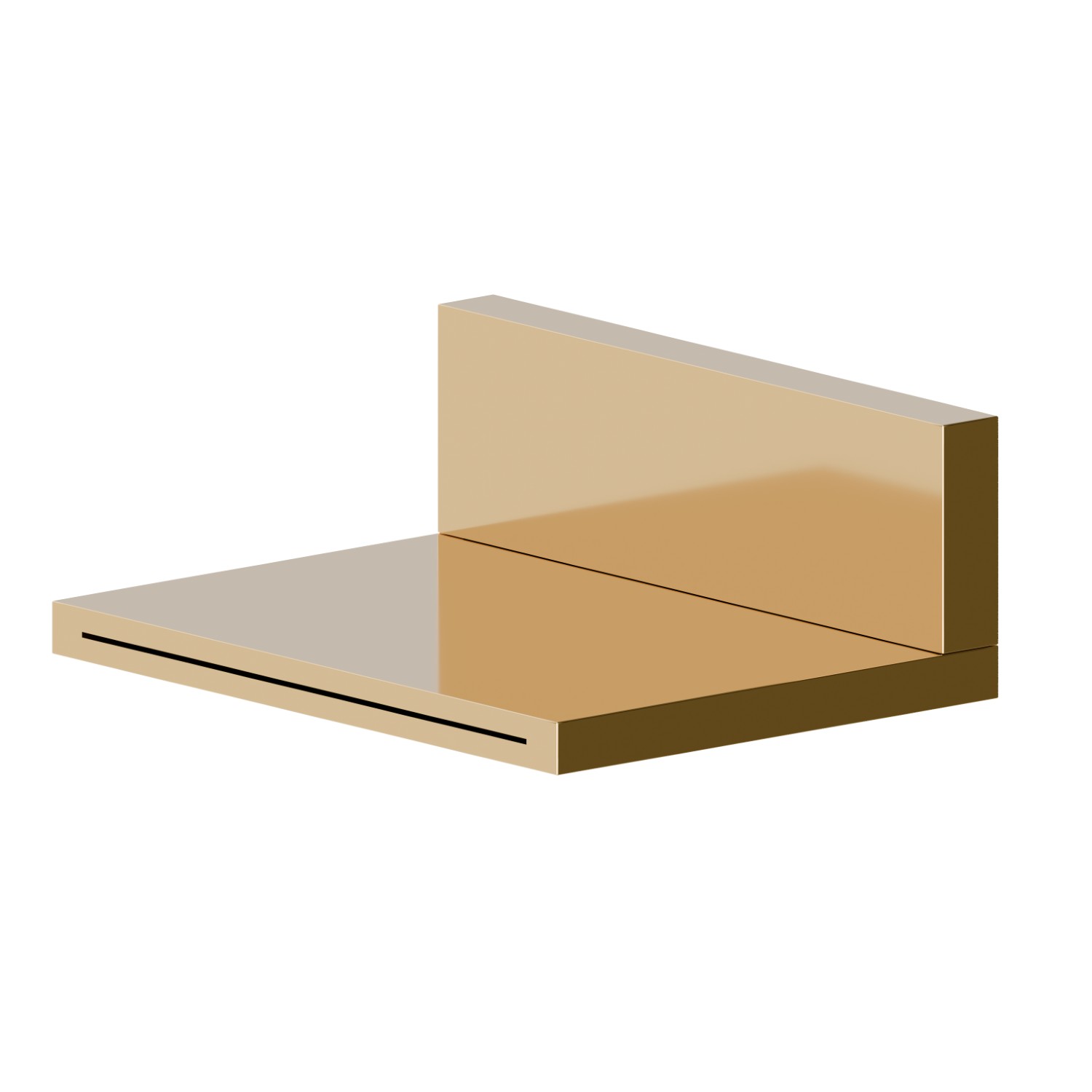 Brass waterfall spout - finish PVD Glossy Gold