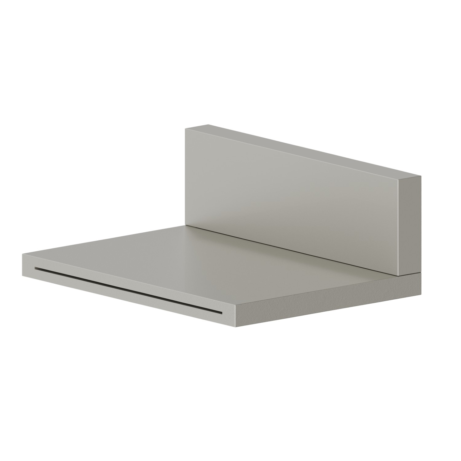 Bocca a parete in ottone con getto a cascata. - finitura Titanium Satin
