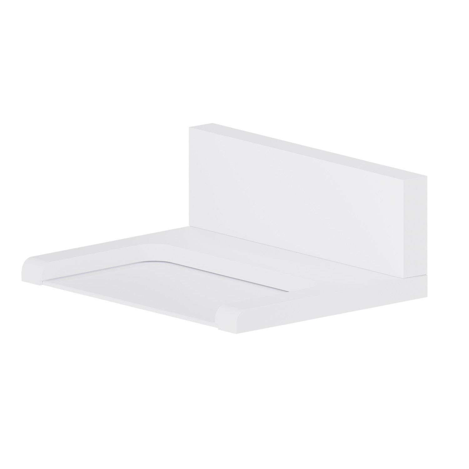 Brass waterfall spout, open version - finish Matt White