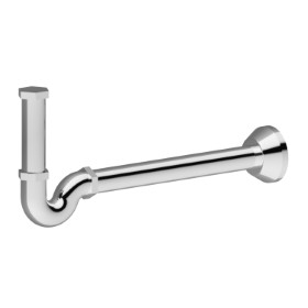 Sifone per lavabo, ispezione posteriore, senza piletta - finitura Cromo