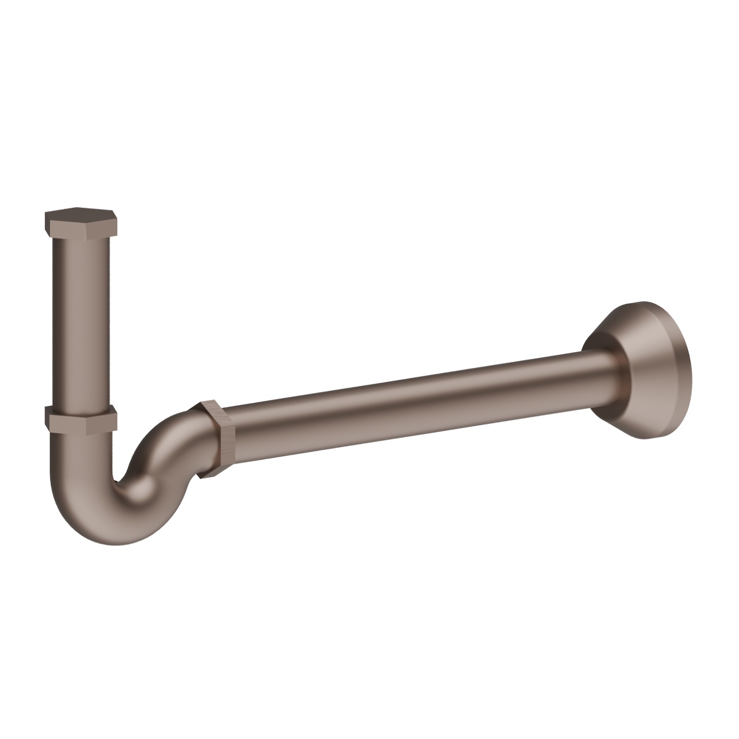 Sifone per lavabo, ispezione posteriore, senza piletta - finitura Copper Glossy