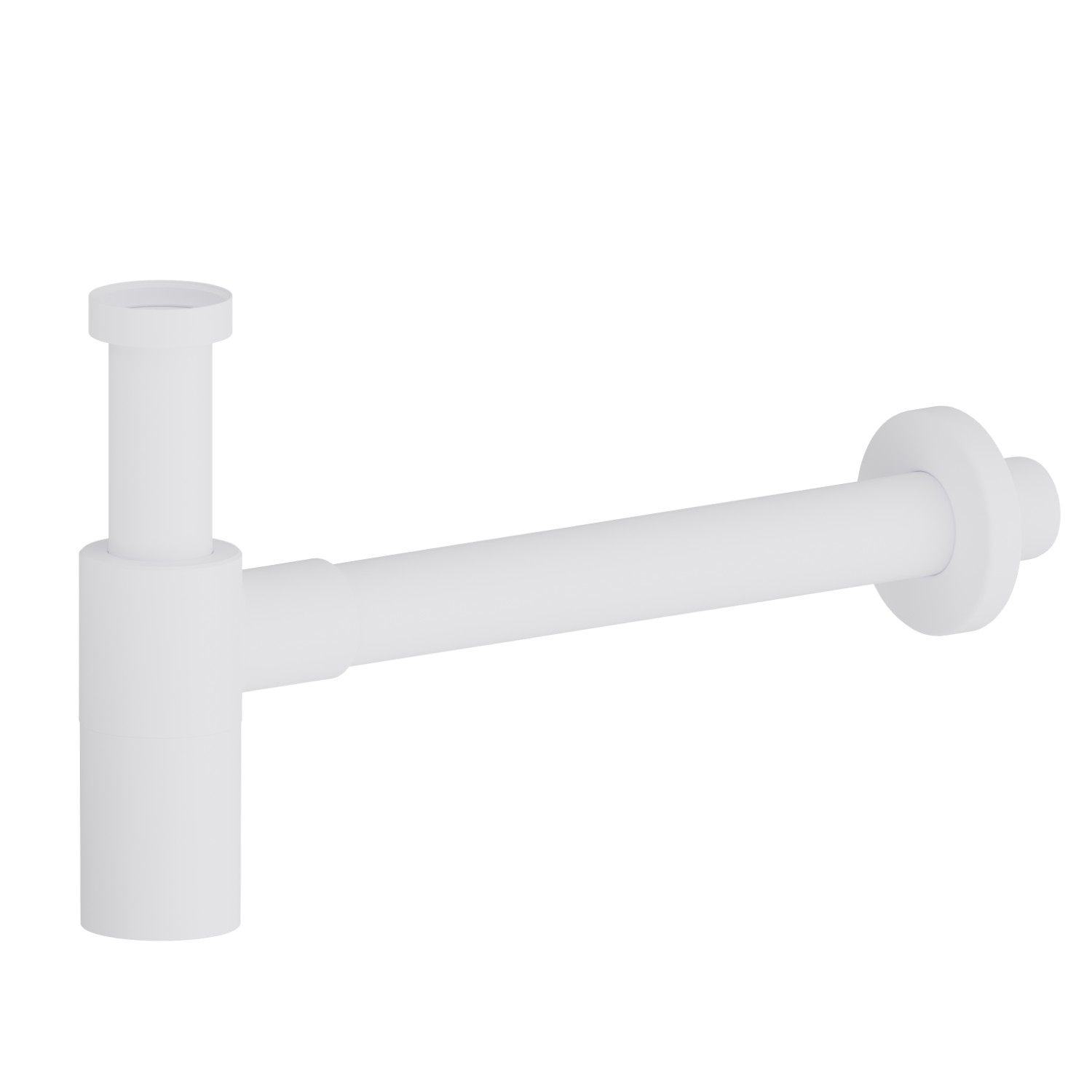 Checking trap for basin. Adjustable height and fast connection - finish Matt White