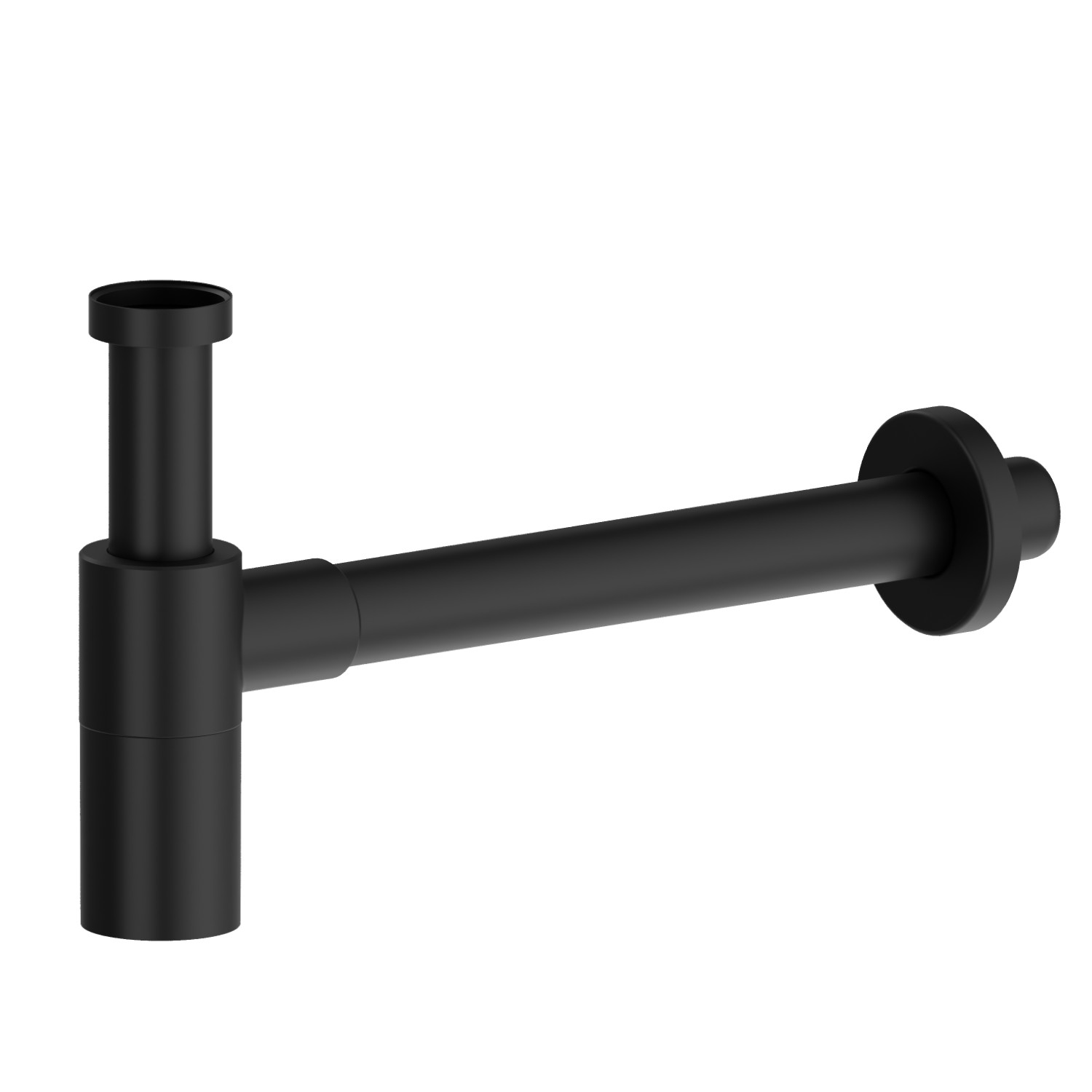Checking trap for basin. Adjustable height and fast connection - finish Matt Black