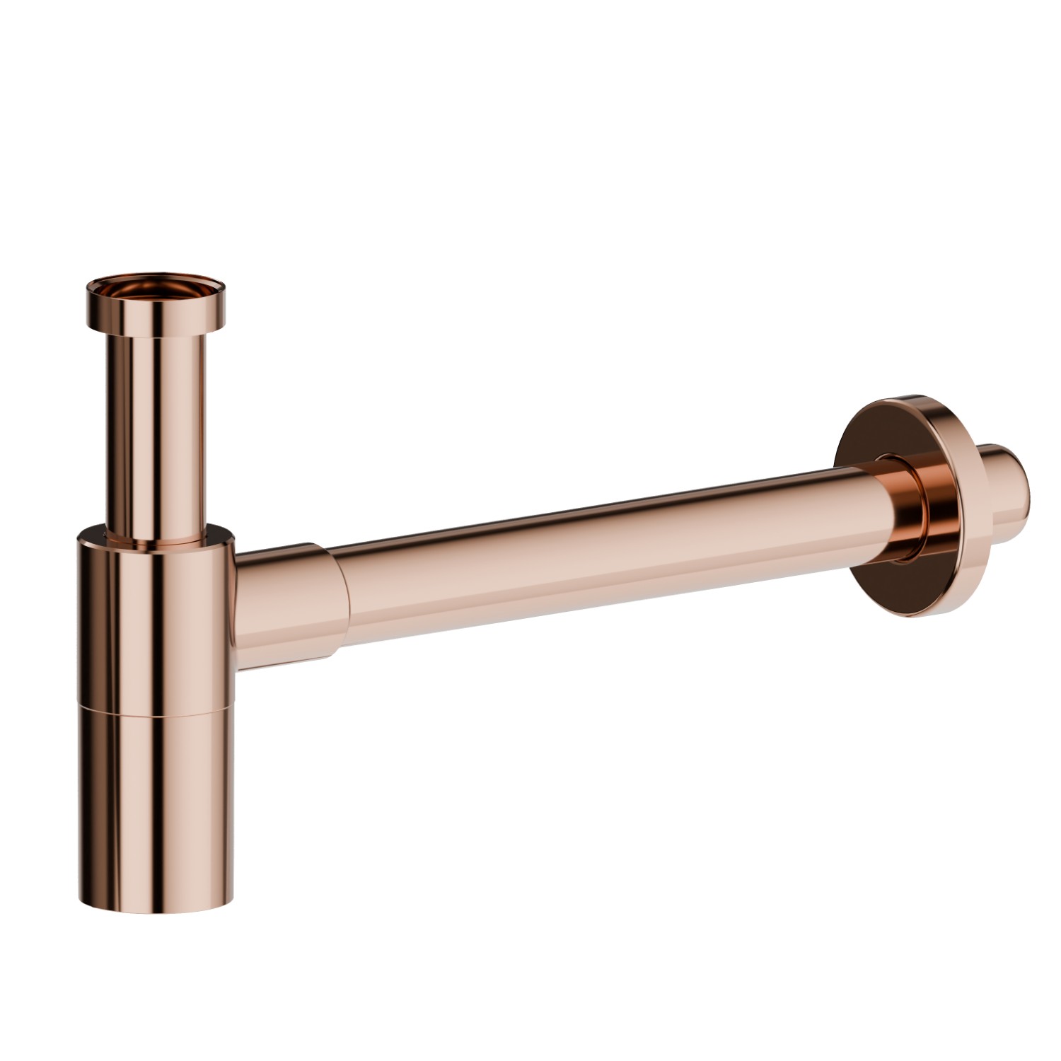 Checking trap for basin. Adjustable height and fast connection - finish PVD Copper Bronze