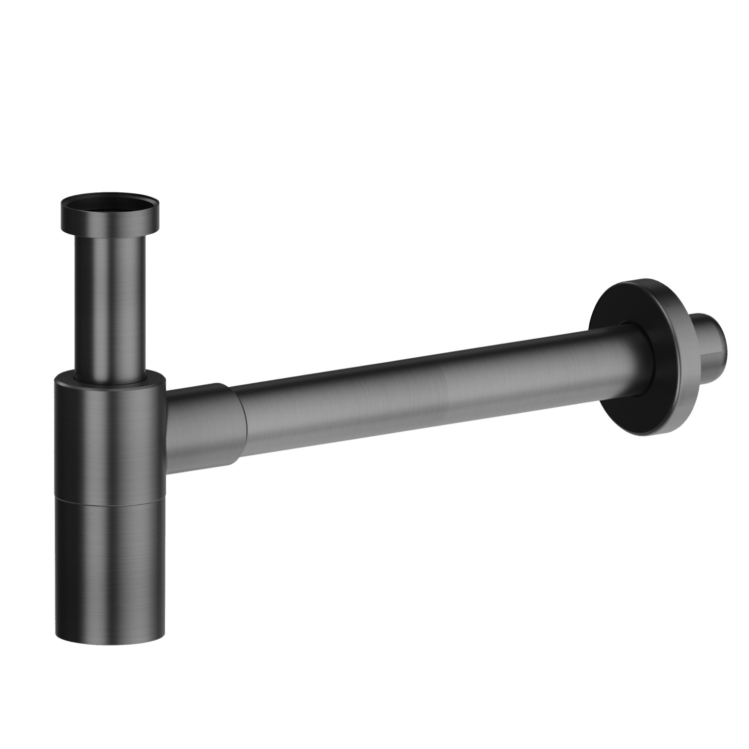 Checking trap for basin. Adjustable height and fast connection - finish PVD Brushed Gun Metal