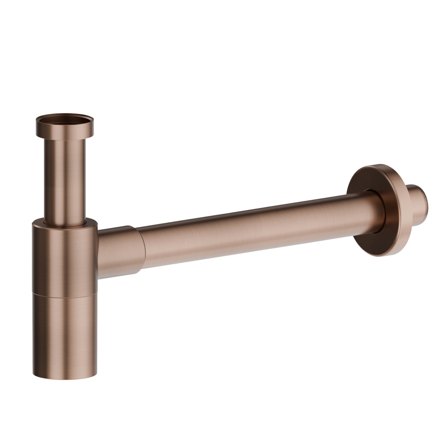 Checking trap for basin. Adjustable height and fast connection - finish PVD Brushed Copper Bronze