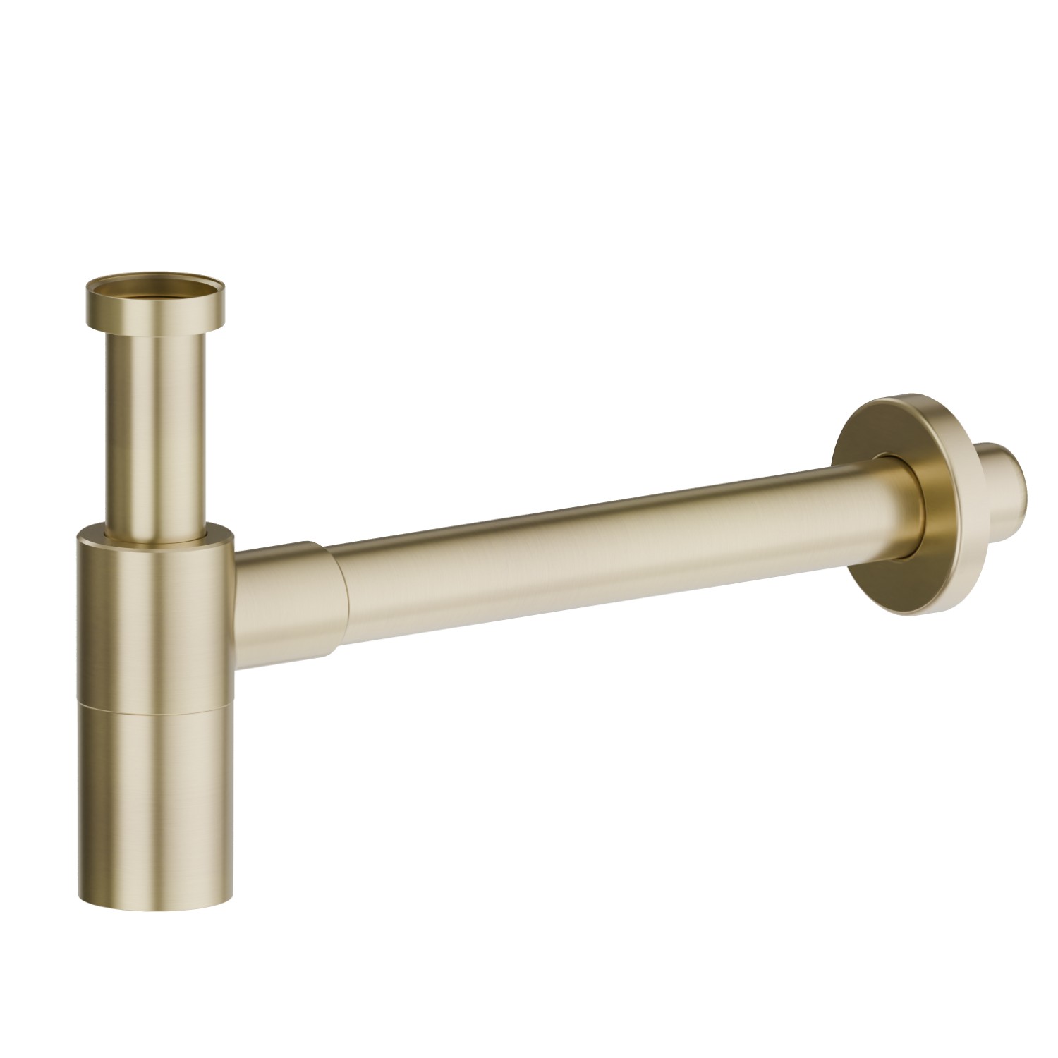 Siphon inspectable pour lavabo. Hauteur ajustable, raccord rapide - finition PVD Brushed Pale Gold
