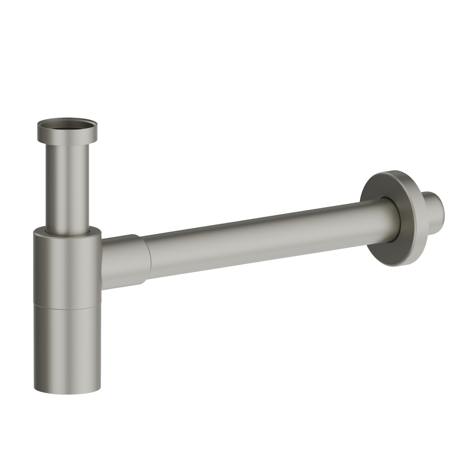 Checking trap for basin. Adjustable height and fast connection - finish Titanium Satin
