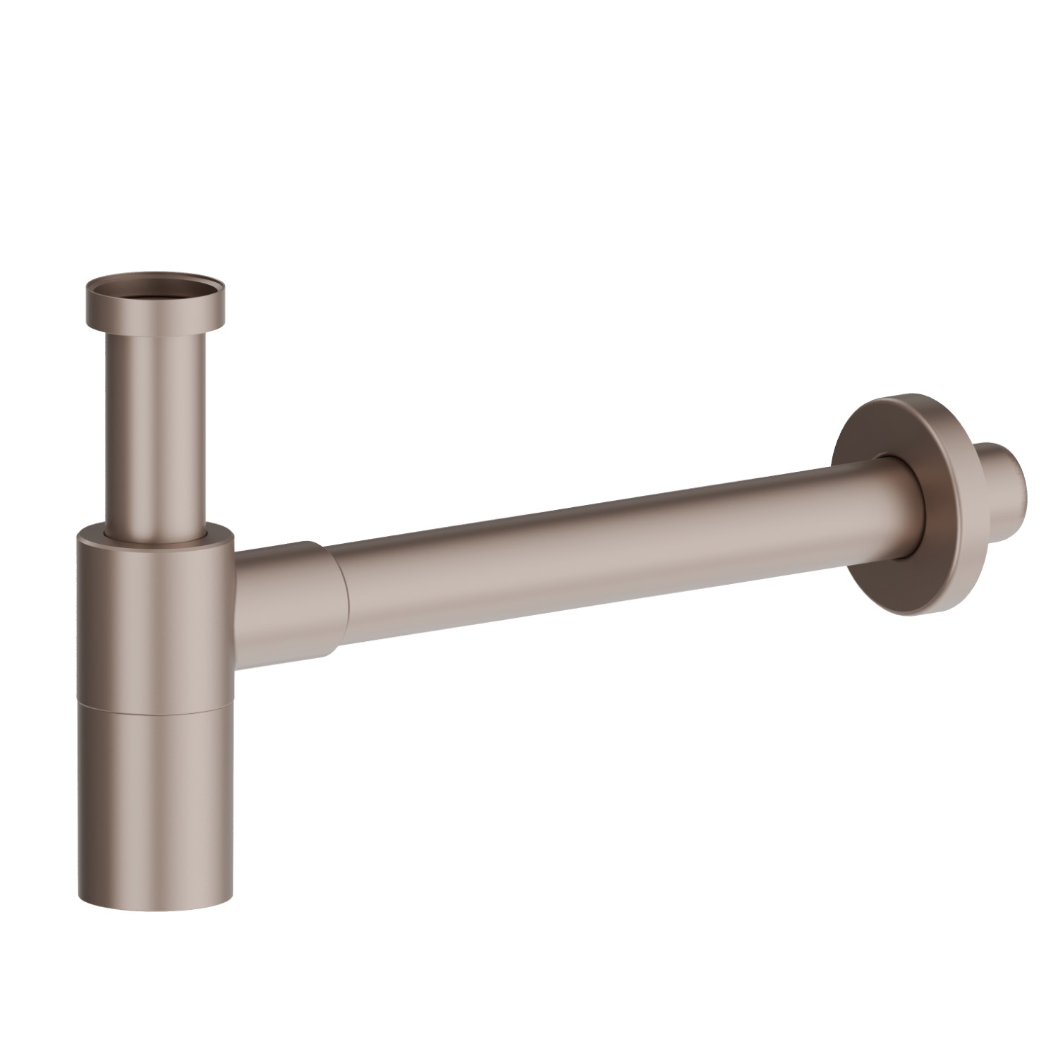 Checking trap for basin. Adjustable height and fast connection - finish Copper Glossy