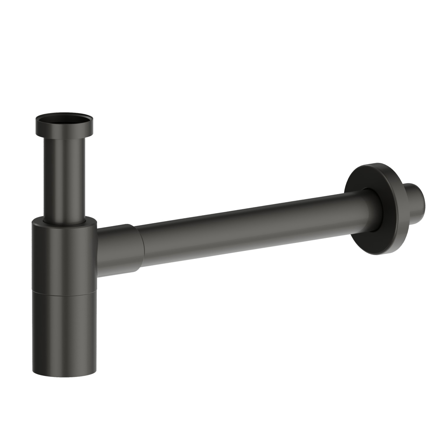 Checking trap for basin. Adjustable height and fast connection - finish Carbon Satin