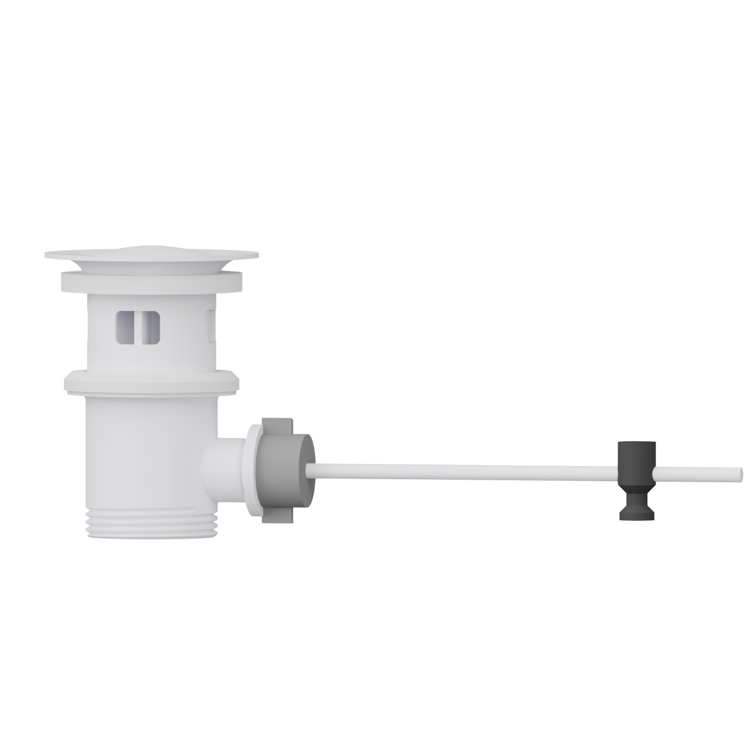 Brass pop-up waste and overflow drain 1”1/4 - finish Matt White