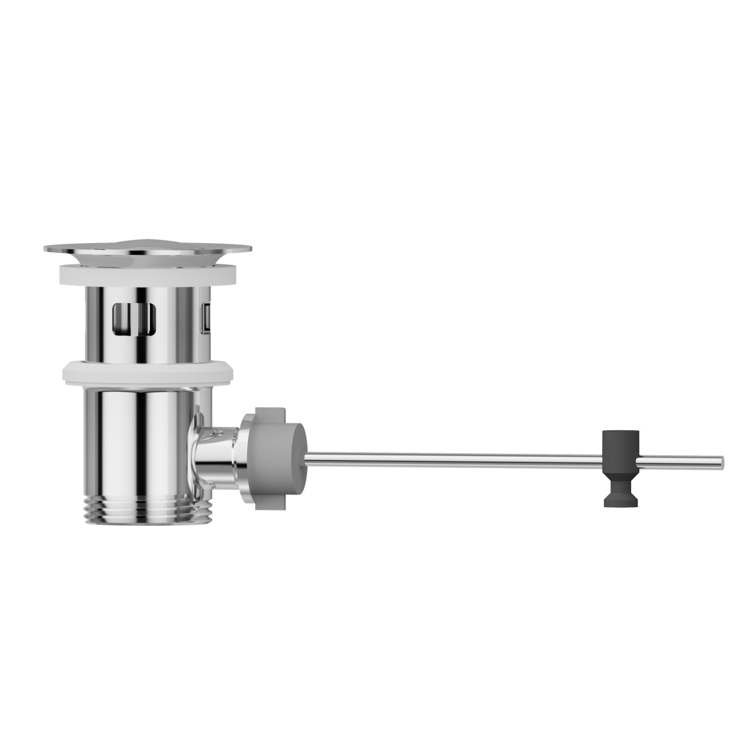 Scarico con troppopieno, a salterello, in ottone da 1”1/4 - finitura Cromo