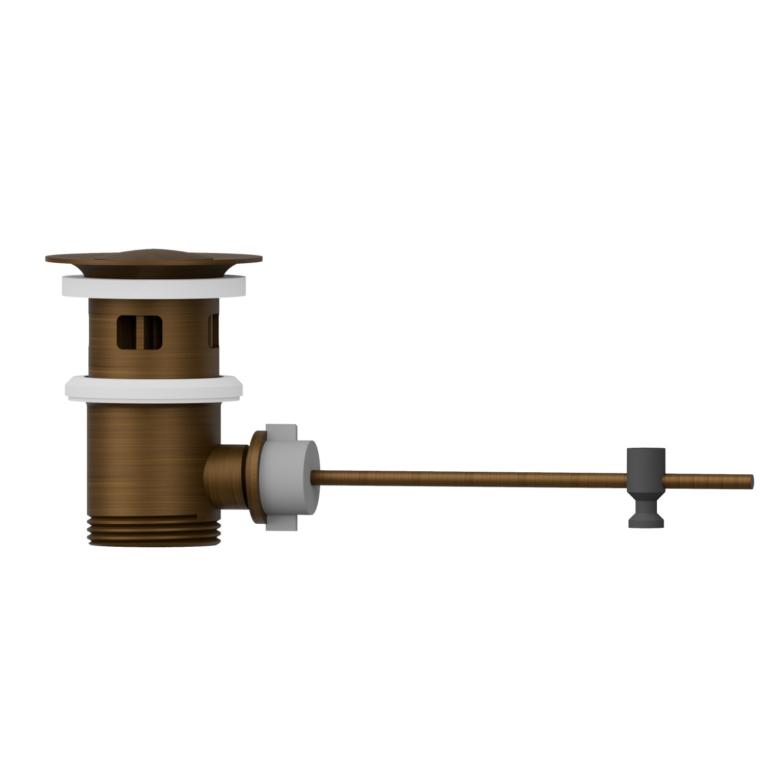 1”1/4 Messing-Brückenabfluss und Überlauf - oberfläche Groove Bronze