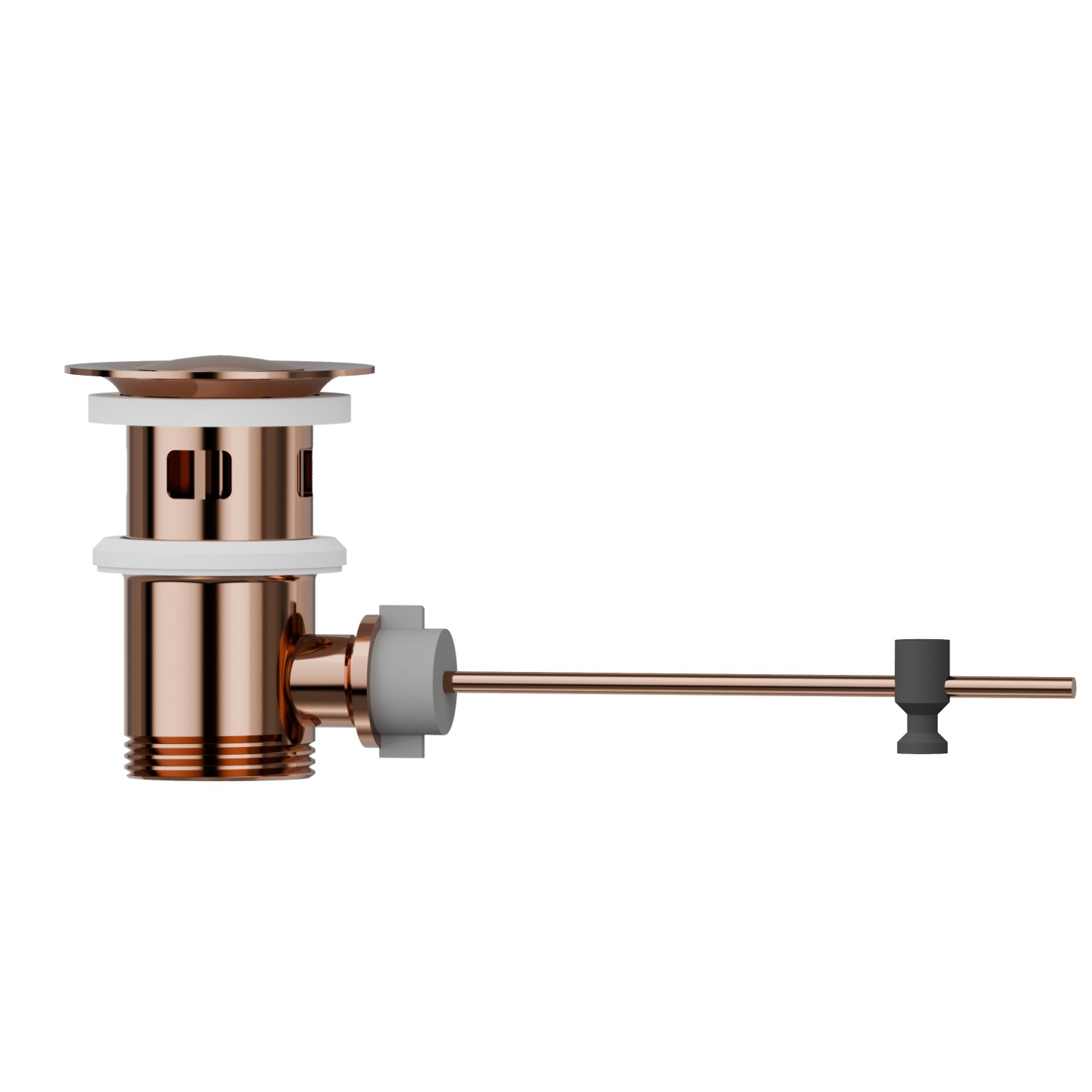 Brass pop-up waste and overflow drain 1”1/4 - finish PVD Copper Bronze