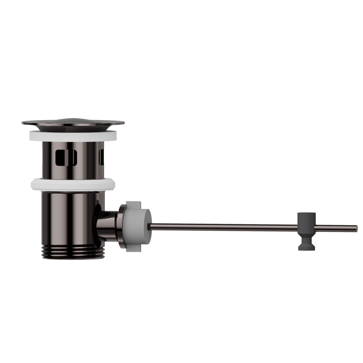 Brass pop-up waste and overflow drain 1”1/4 - finish PVD Gun Metal
