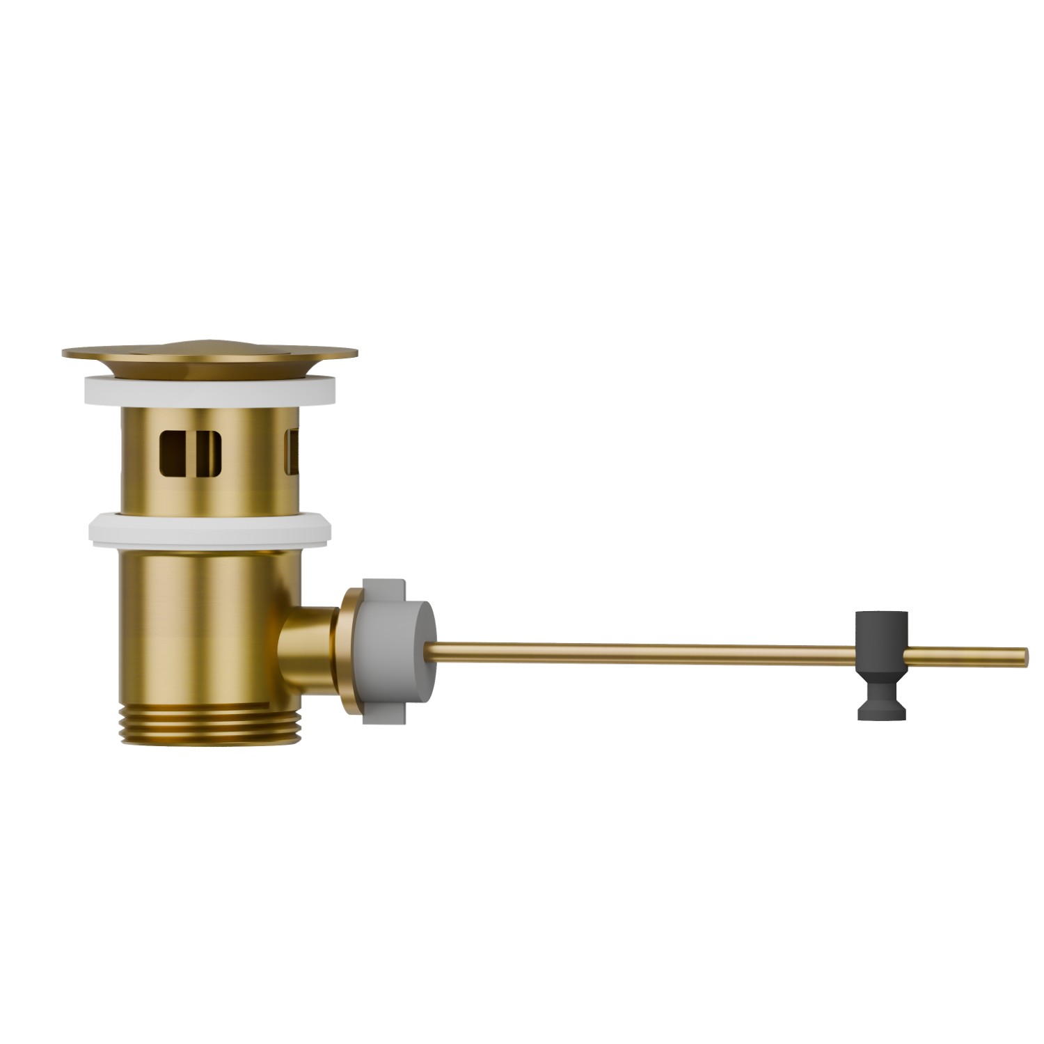 Scarico con troppopieno, a salterello, in ottone da 1”1/4 - finitura PVD Brushed Gold