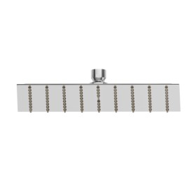 Soffione in acciaio, getto a pioggia.
H. 2 mm. 250x250 mm. - finitura Cromo