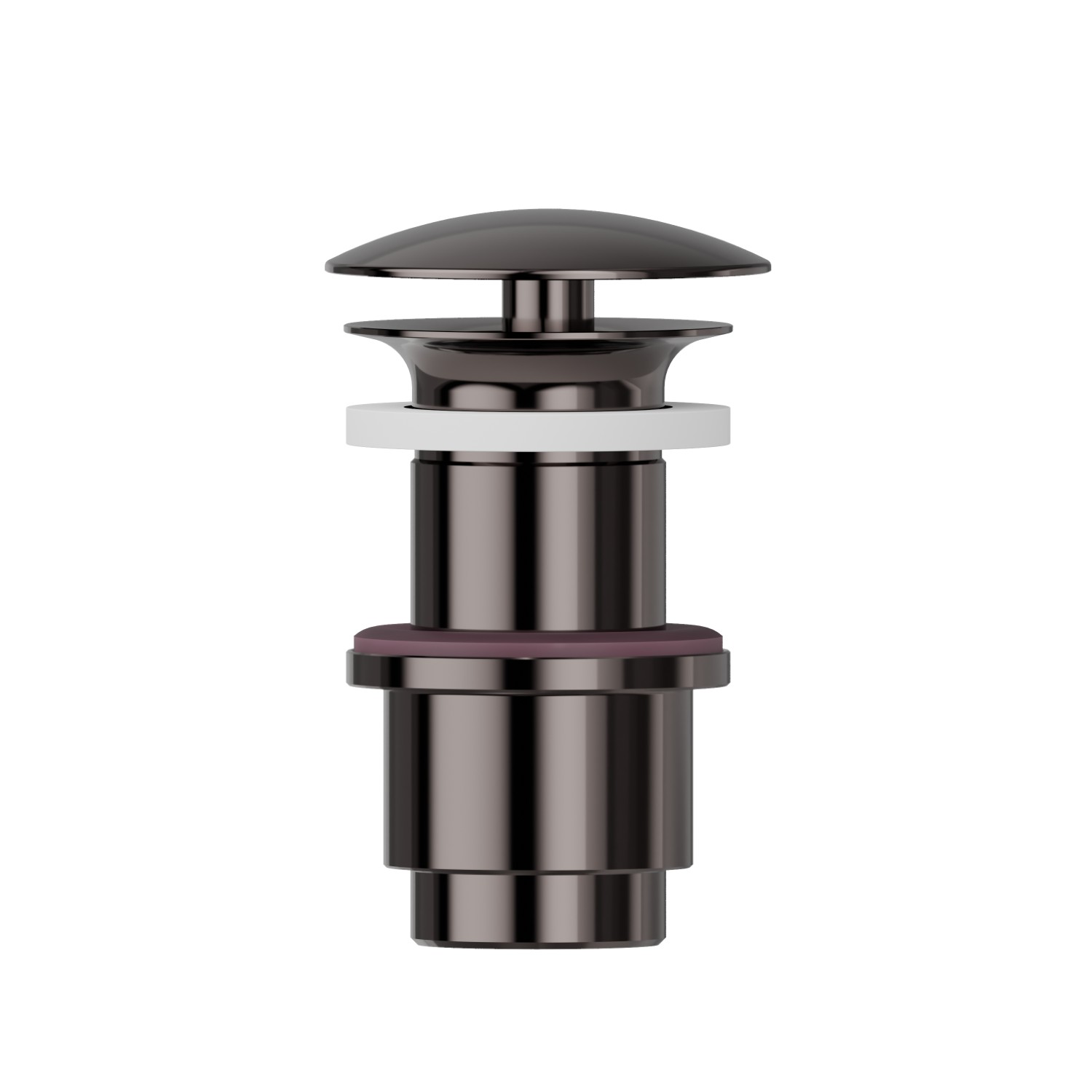 Piletta da 1”1/4 con scarico libero - finitura PVD Gun Metal