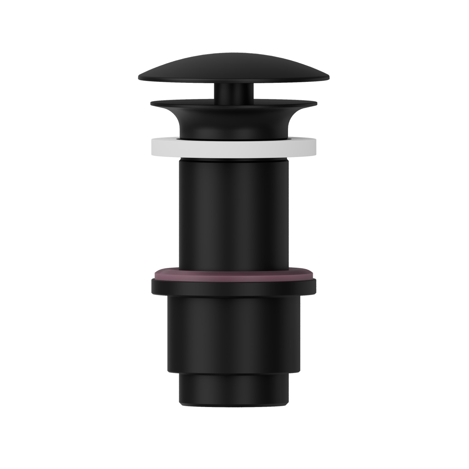 1”1/4 Abfluss mit freiem Ablauf - oberfläche  Schwarz matt