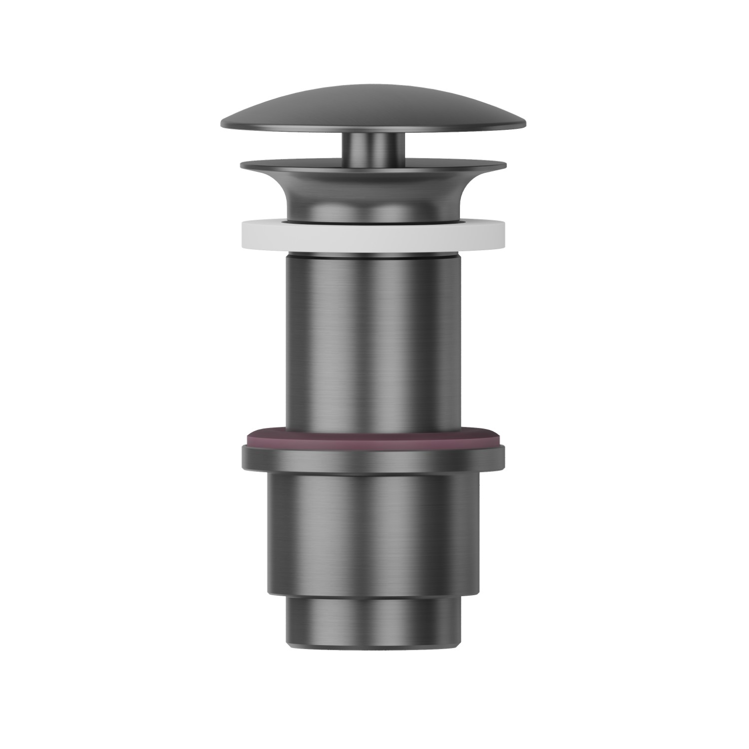 1”1/4 Abfluss mit freiem Ablauf - oberfläche PVD  Gun Metal gebürstet