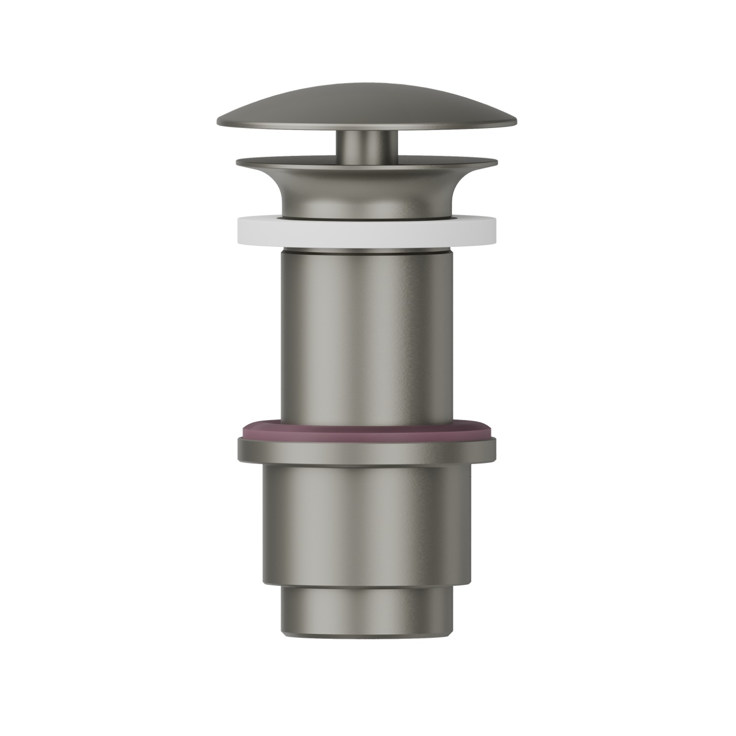 1”1/4 Abfluss mit freiem Ablauf - oberfläche Titanium Satin