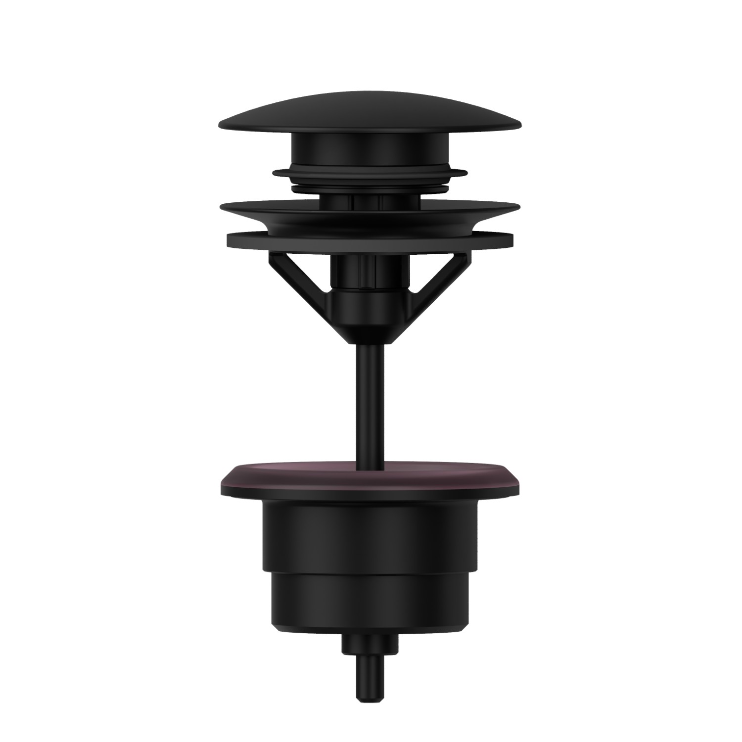 1”1/4 press-button and overflow drain - finish Matt Black