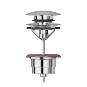 1”1/4 press-button and overflow drain - finish Chrome