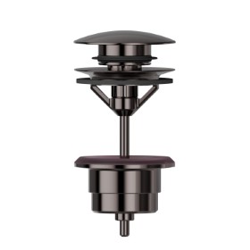1”1/4 press-button and overflow drain - finish PVD Gun Metal
