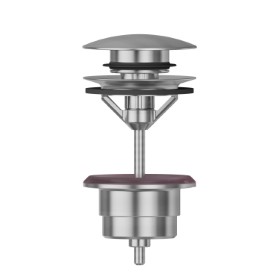 1”1/4 press-button and overflow drain - finish PVD Brushed steel