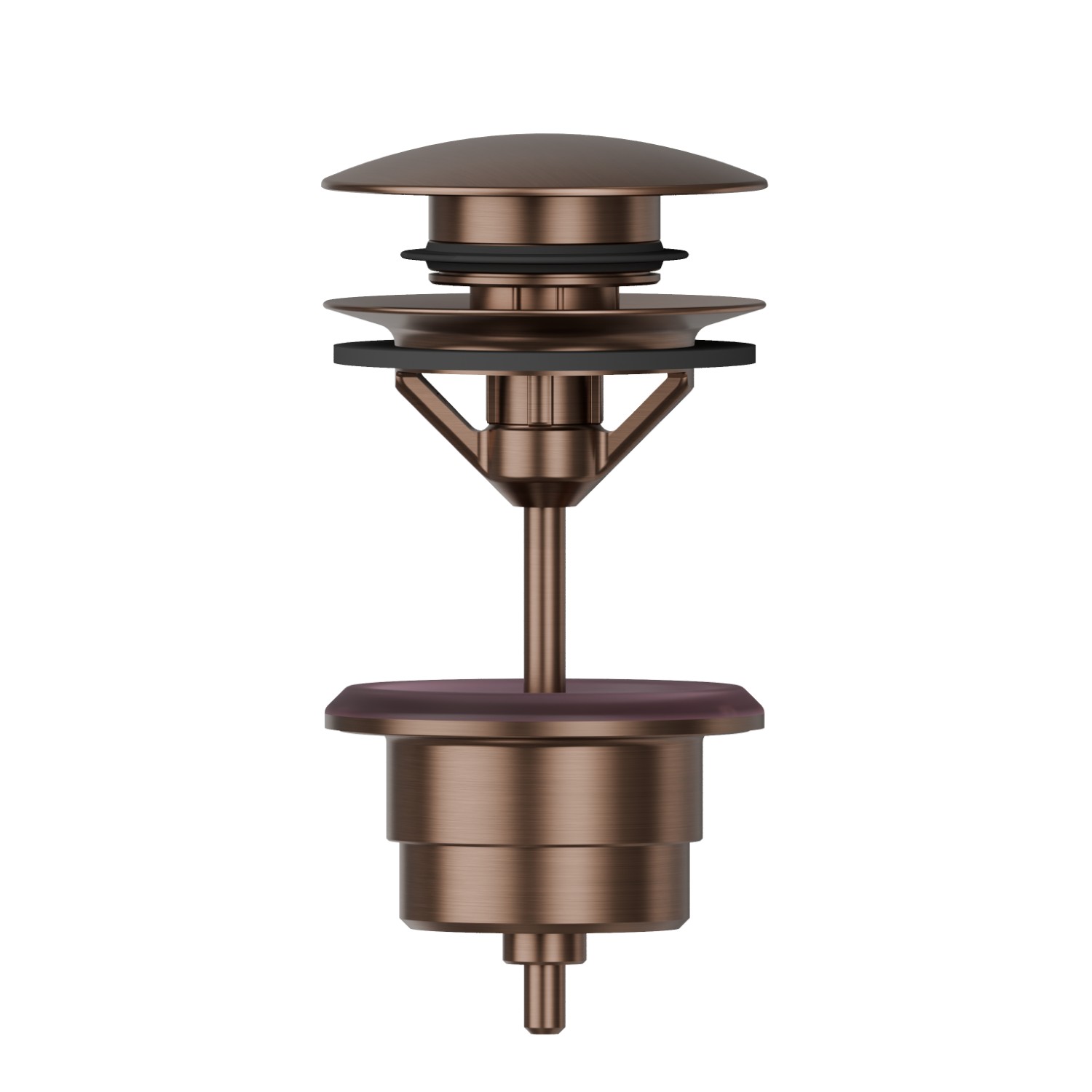1”1/4 press-button and overflow drain - finish PVD Brushed Copper Bronze