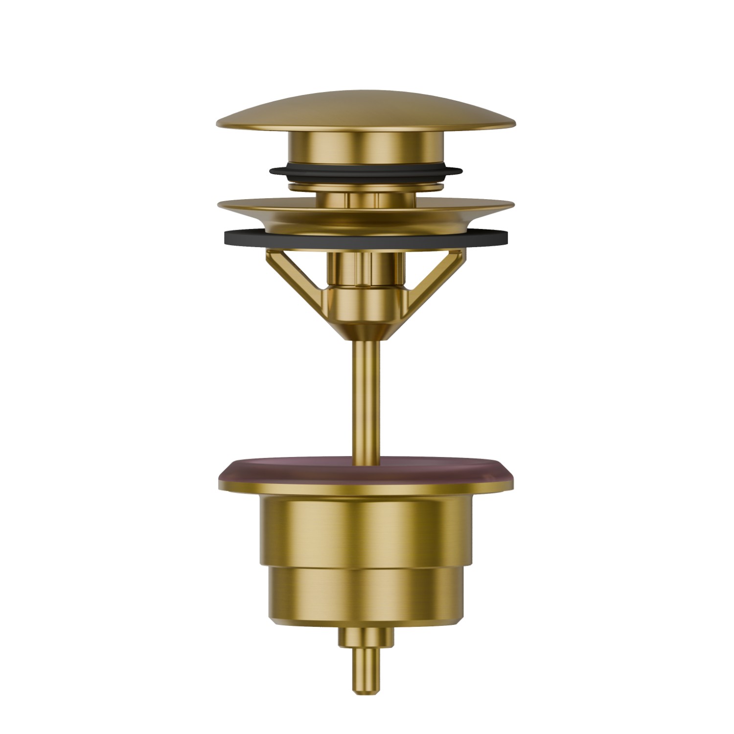1”1/4 press-button and overflow drain - finish PVD Brushed Gold