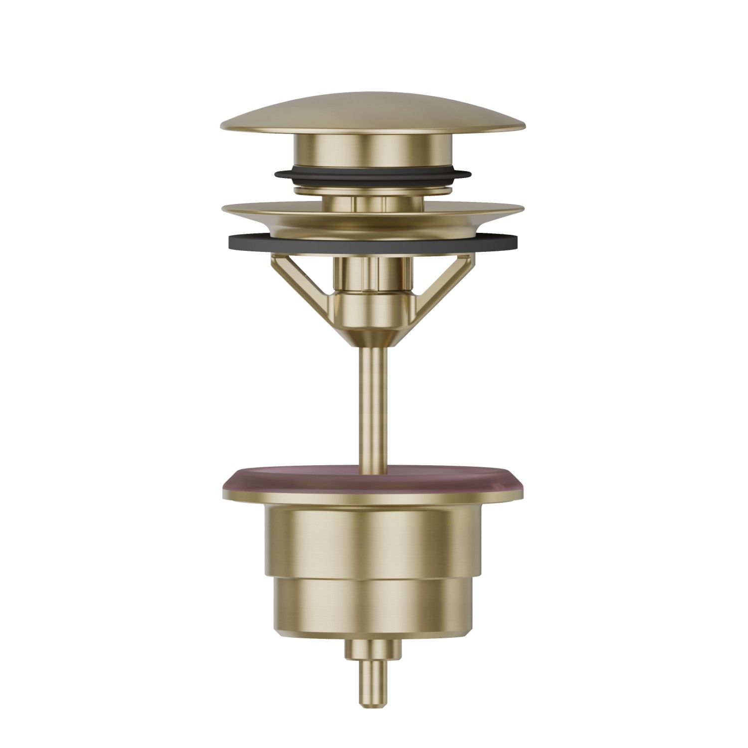 1”1/4 press-button and overflow drain - finish PVD Brushed Pale Gold